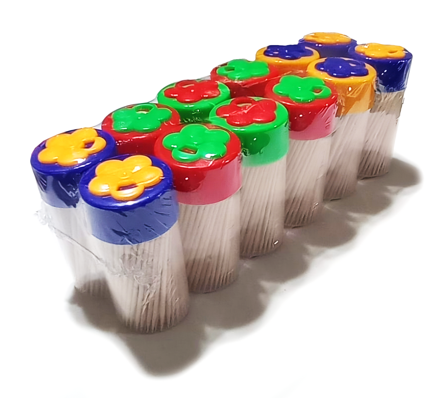 Vasitos de Palillos de Dientes Tipo Flor