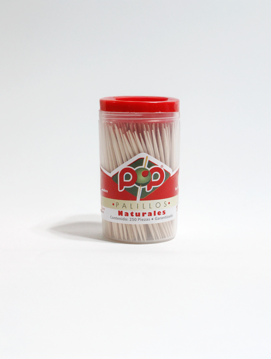 Bote con Palillos de Dientes POP