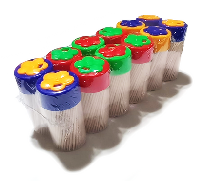 Vasitos de Palillos de Dientes Tipo Flor