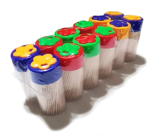 Vasitos de Palillos de Dientes Tipo Flor